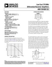 AD8130ARZ-REEL7 Datenblatt PDF