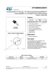 STF10N65K3(045Y) datasheet.datasheet_page 1