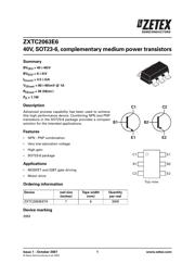 ZXTC2063E6TA 数据规格书 1
