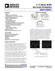 AD8032ARMZ Datenblatt PDF