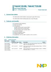 74AHCT2G08DC,125 数据规格书 1