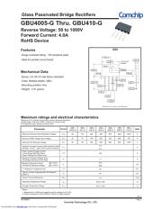 GBU408-G Datenblatt PDF