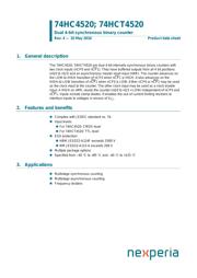 74HC4520D,118 Datenblatt PDF