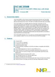 SC16C2550BIA44,518 datasheet.datasheet_page 1