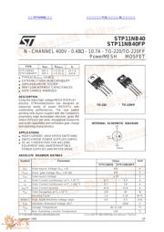 STP11NB40 数据规格书 1