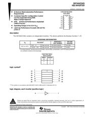 SN74AHC04QDR 数据规格书 1