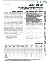 MAX491ESD+T Datenblatt PDF