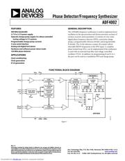 ADF4002 数据规格书 1