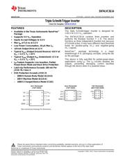 SN74LVC3G14 数据规格书 1