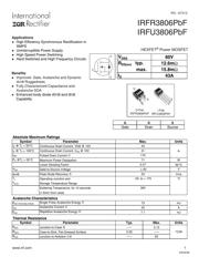 IRFR3806PBF datasheet.datasheet_page 1