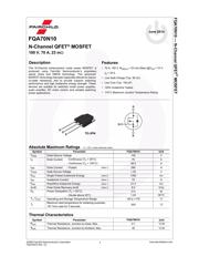 FQA70N10 数据规格书 2