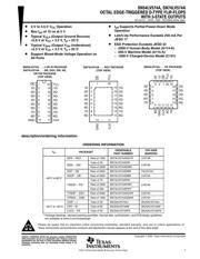 SN74LV574APWT 数据规格书 1