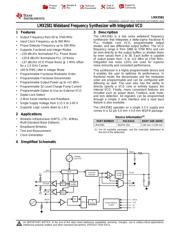 LMX2581SQX/NOPB Datenblatt PDF