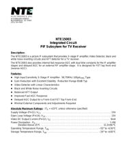 NTE15003 数据规格书 1