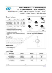 STP12NM50FD datasheet.datasheet_page 1