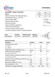 SPP20N60S5 Datenblatt PDF