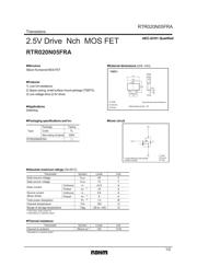 RTR020N05FRATL 数据规格书 1