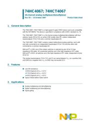 74HC4067 Datenblatt PDF