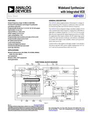 ADF4351BCPZ Datenblatt PDF