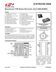 SI4705-D60-GMR Datenblatt PDF