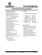 PIC16C72A-20/SS 数据规格书 1