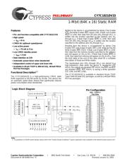 CY7C1021DV33-10ZXC datasheet.datasheet_page 1