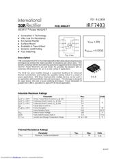 IRF7403 Datenblatt PDF