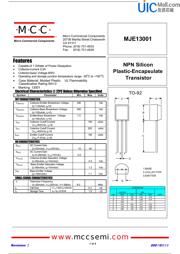 MJE13001 datasheet.datasheet_page 1