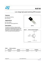 MJE182 Datenblatt PDF