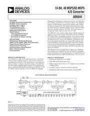 AD6644ST/PCB 数据规格书 1