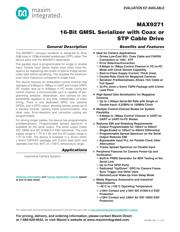 MAX9271GTJ+ Datenblatt PDF