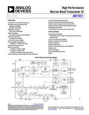 ADF7021 数据规格书 1