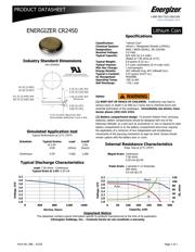 CR2450VP 数据规格书 1