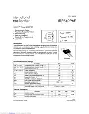 IRF640PBF 数据规格书 1