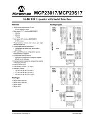 MCP23017T-E/SS 数据规格书 1