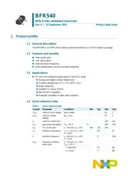 BFR540,215 Datenblatt PDF