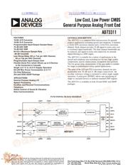 AD73311 datasheet.datasheet_page 1