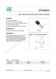 ST13003D-K Datenblatt PDF