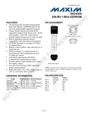 DS2430AP+ Datenblatt PDF