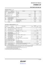 CM400DU12E 数据规格书 2