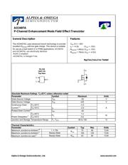 AO3407A 数据规格书 1
