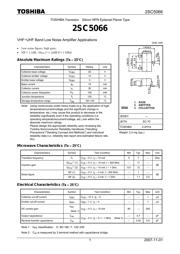 2SC5066 Datenblatt PDF