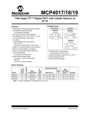 MCP4017T-502E/LT 数据规格书 1