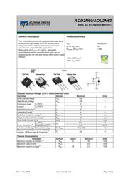 AOU2N60 数据规格书 1