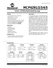 MCP6295 数据规格书 1