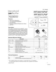 IRF3007SPBF 数据规格书 1