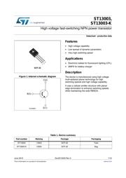 ST13003-K Datenblatt PDF