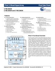 CY8C20434-12LKXI 数据规格书 1