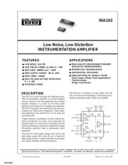 INA103KU Datenblatt PDF