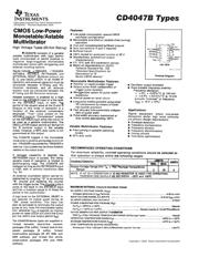 CD4047BM96 Datenblatt PDF